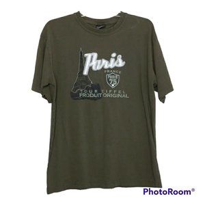 Produit Original Men's T-Shirt Size Large Paris France Short Sleeve Vacation
